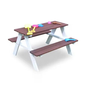 Kids Wooden Picnic Table with Bench