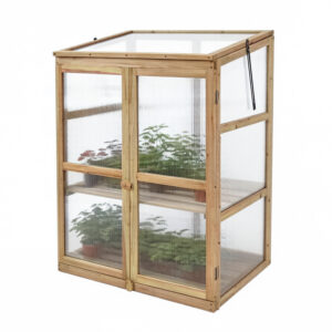 Mini Greenhouse 3 Tier Fir/Pine Wood 110×76×56cm