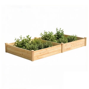 Carré Potager Double en Bois Massif Naturel