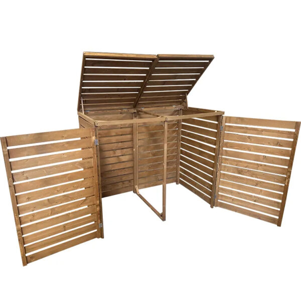 Outdoor Garden Waste Bin with Push-Open Lid