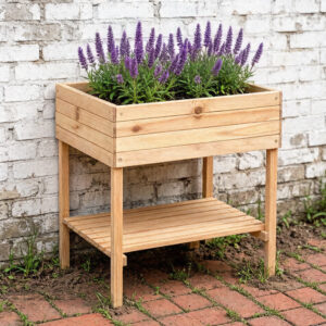 Pine Wood Elevated Garden Beds On Legs 78.5×58.5×78.5Cm