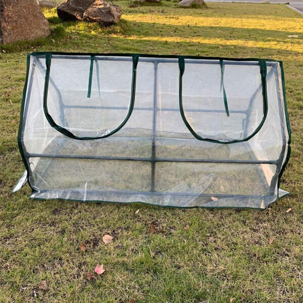 Portable Pop-Up Mini Greenhouse with Roll-Up Zipper Door