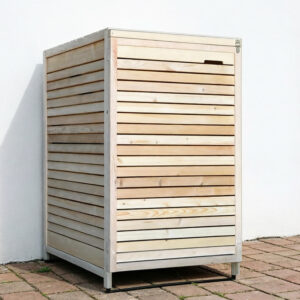 Premium Slatted Wooden Wheelie Bin Storage Shed