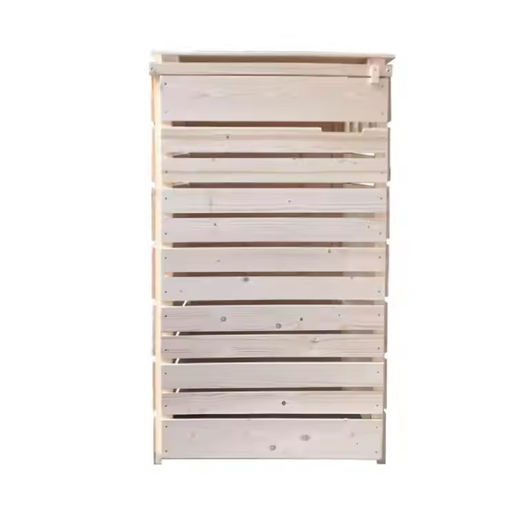 Rectangular Open-Top Wooden Garden Waste Storage Cabinet