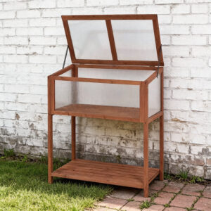 Small Garden Greenhouse Pine Wood 9.5"×19.5"× 40.5"