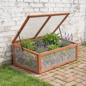 Small Greenhouse Backyard FirPine Wood 100×65×40cm