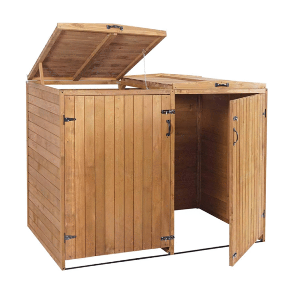 Solid Wood Waste Bin Storage Cabinet