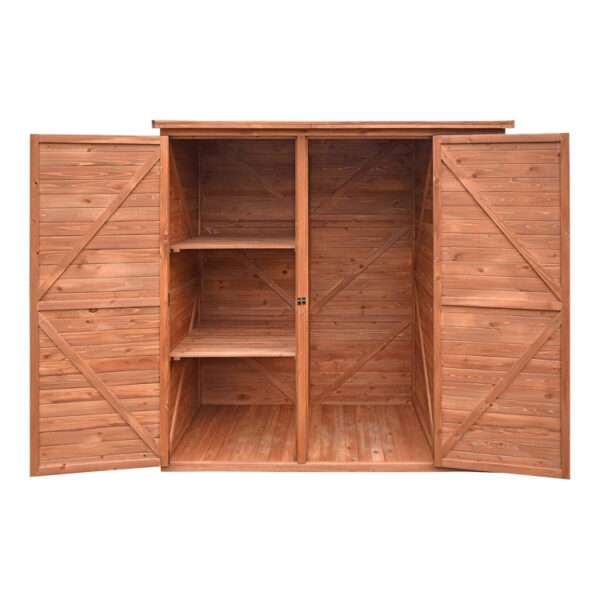 Three-Door Lean-To Garden Storage Cabinet