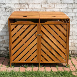 Trash Can Storage Wood 1335x990x1200mm