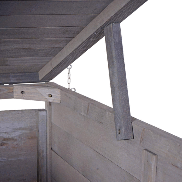 Wood Trash Bin Cover with Lockable Lid