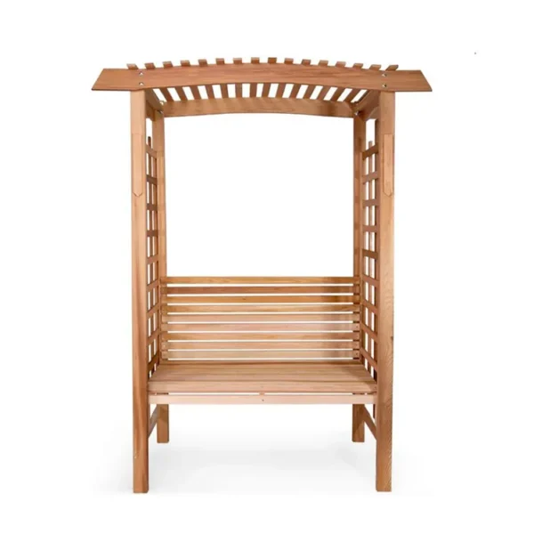 Wooden Garden Pergola Arch with Bench