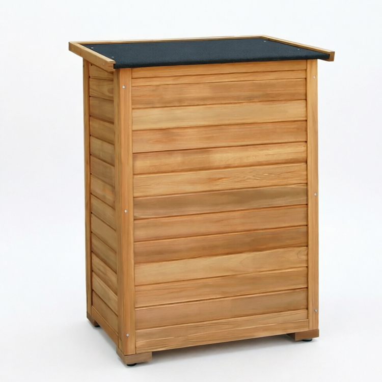 Wooden Garden Storage Cabinet with Shuttered Doors - Image 3
