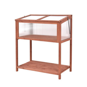 Wooden Greenhouse with Shelves for Balconies and Gardens