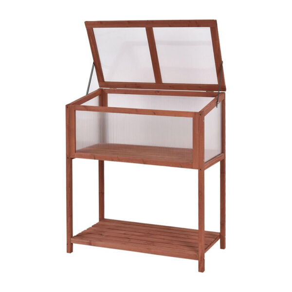 Wooden Greenhouse with Shelves for Balconies and Gardens