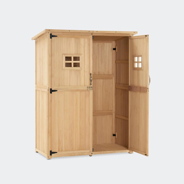 Wooden Outdoor Garden Shed with 2 Shelves