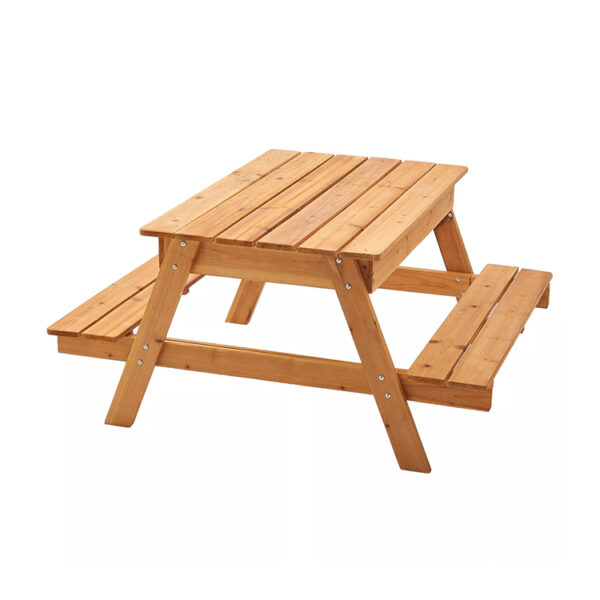 Wooden Picnic Table Sandpit Combo with Storage