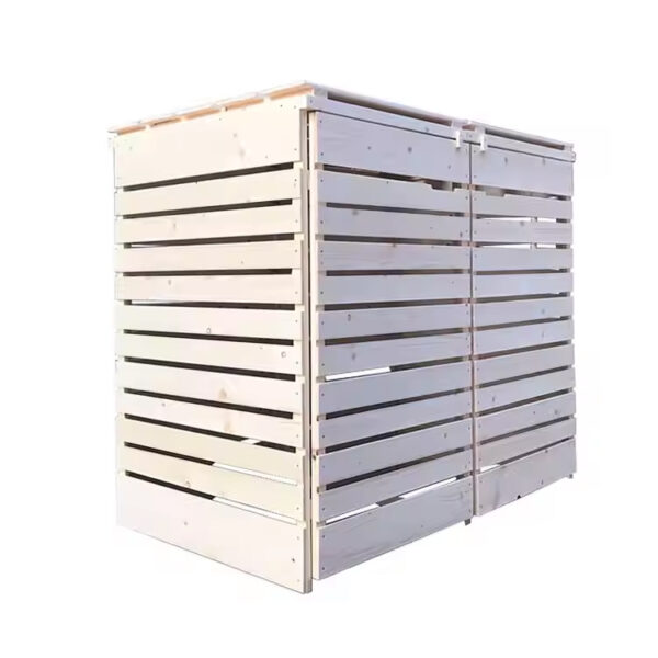 Wooden Waste Bin Enclosure with Steel Frame