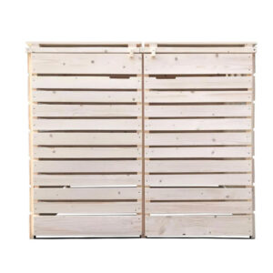 Wooden Waste Bin Enclosure with Steel Frame