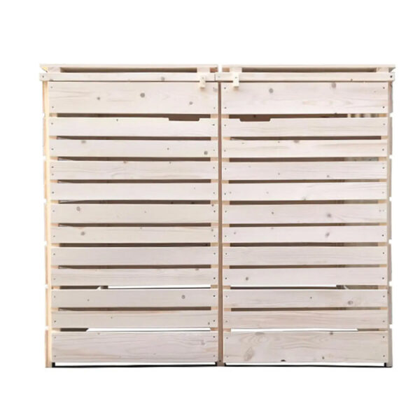 Wooden Waste Bin Enclosure with Steel Frame