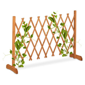 ​​Extendable Wooden Scissor Trellis for Climbing Plants​​