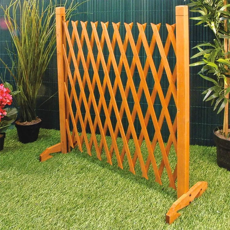 ​​Extendable Wooden Scissor Trellis for Climbing Plants​​