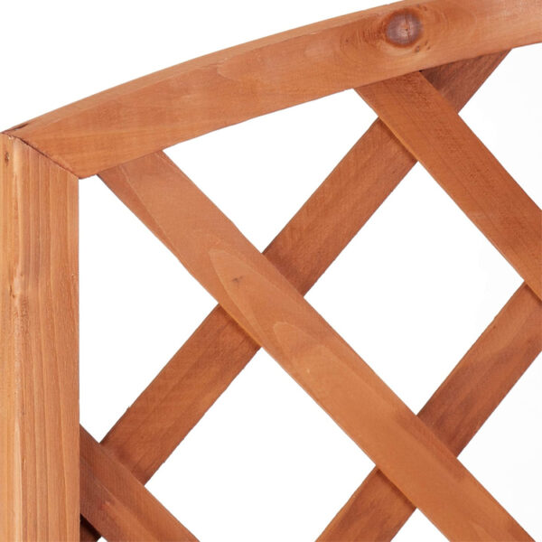 ​​Freestanding Wooden Planter Box with Integrated Trellis for Climbing Plants​​