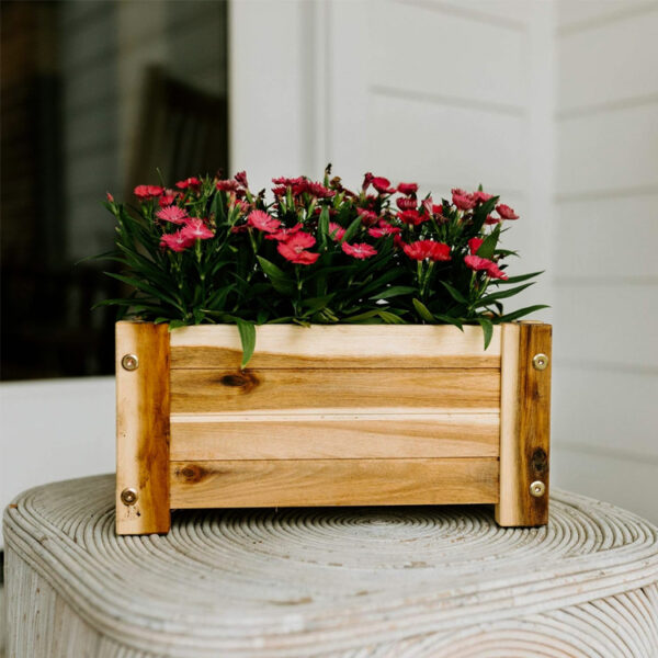 ​​Rectangular Wood Planter Box with Drainage Hole​​