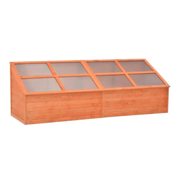 ​​Wooden Greenhouse with Polycarbonate Panels for Plant Protection​​