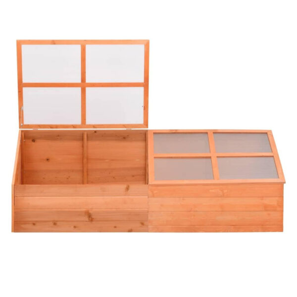 ​​Wooden Greenhouse with Polycarbonate Panels for Plant Protection​​