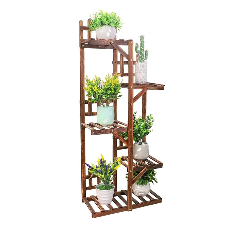 5-Tier Wooden Plant Ladder Stand for IndoorOutdoor Use