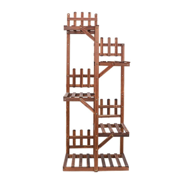 5-Tier Wooden Plant Ladder Stand for IndoorOutdoor Use