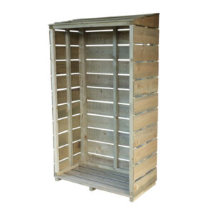 Compact Pent Roof Log Store with Pressure-Treated Shiplap