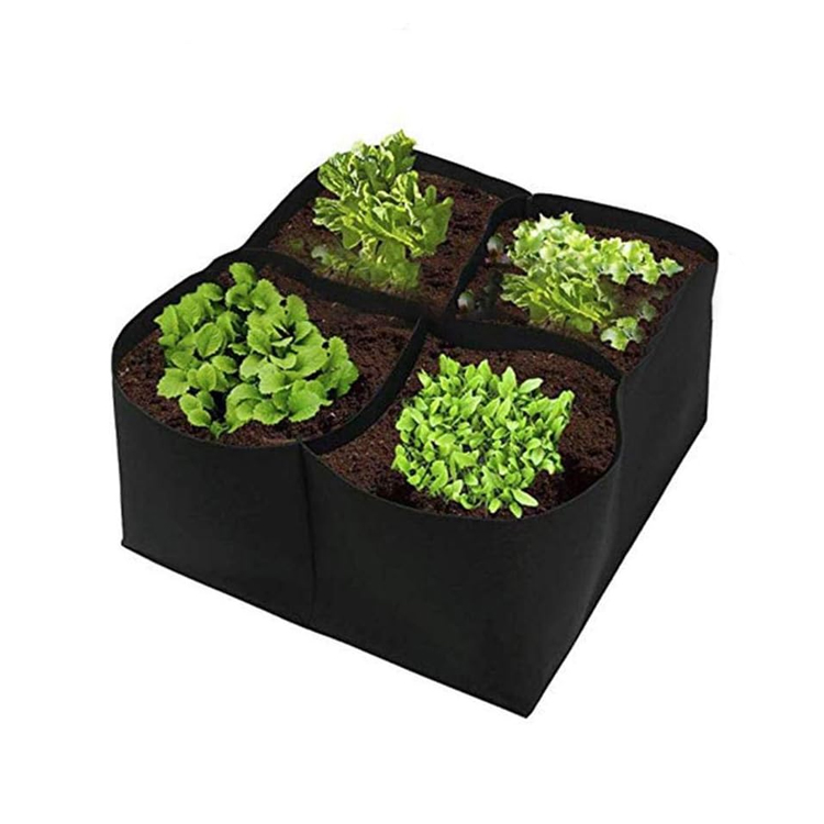 Divided Fabric Planter Bags with 4 Compartments for Gardening​