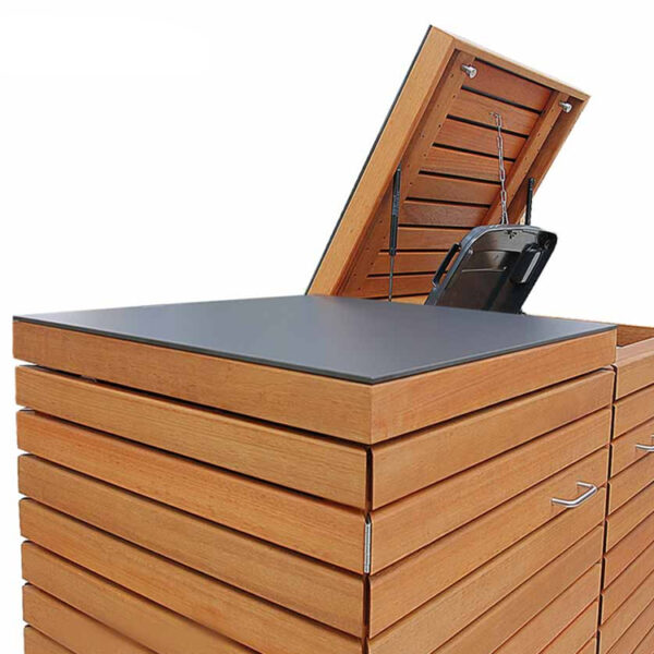 Expandable Outdoor Trash Bin Cabinet