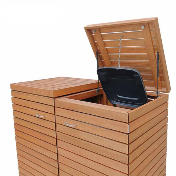 Expandable Outdoor Trash Bin Cabinet