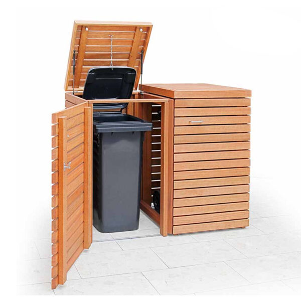 Expandable Outdoor Trash Bin Cabinet