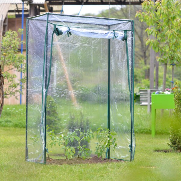 Foldable PVC Greenhouse Cover with UV Protection and Zippered Ventilation