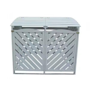 Modern Large Outdoor Wooden Waste Bin
