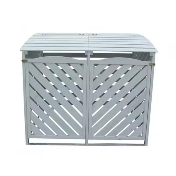 Modern Large Outdoor Wooden Waste Bin