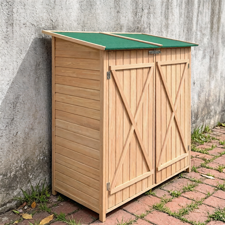 Modern Outdoor Storage Fir Wood 160×138×65.5cm