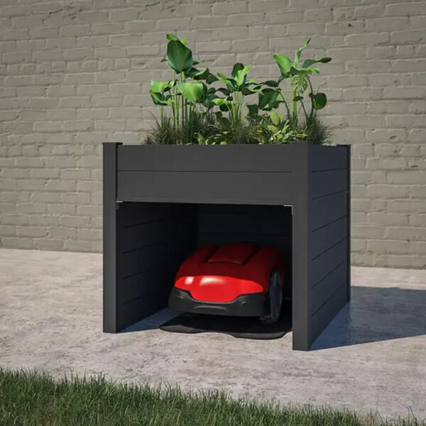Modular Wooden Outdoor Shelter for Robotic Lawn Mowers
