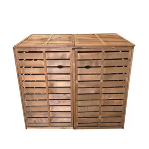 Outdoor Wooden Trash Can Storage