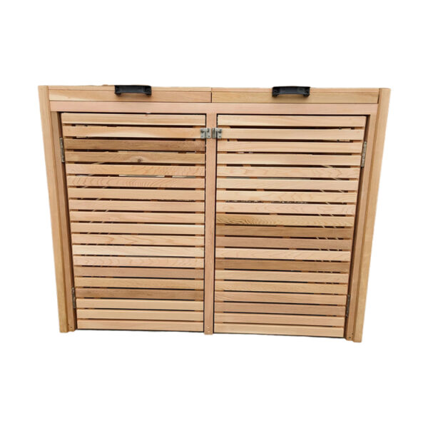 Slatted Timber Wheelie Bin Storage Unit