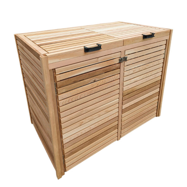 Slatted Timber Wheelie Bin Storage Unit