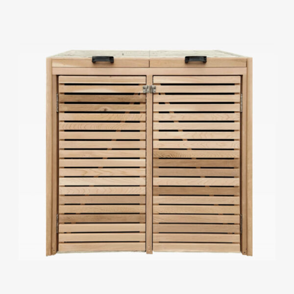 Slatted Timber Wheelie Bin Storage Unit