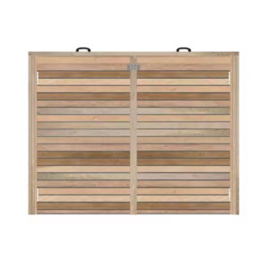 Slatted Timber Wheelie Bin Storage Unit