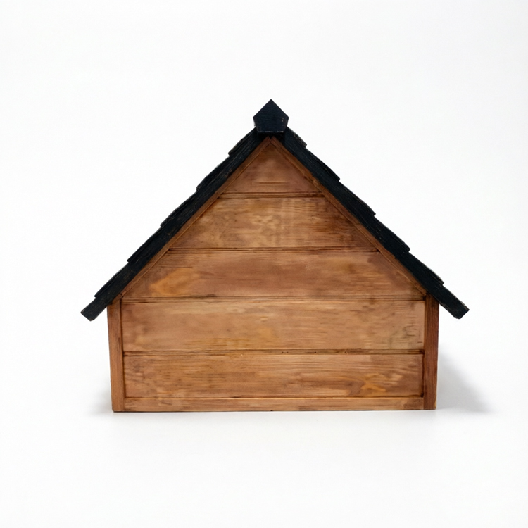 Solid Wood Robotic Lawn Mower Garage with Weatherproof Pitched Roof