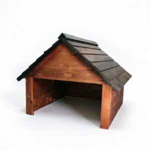 Solid Wood Robotic Lawn Mower Garage with Weatherproof Pitched Roof
