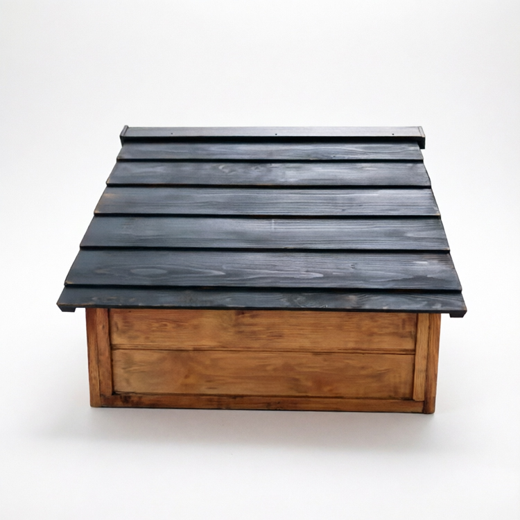 Solid Wood Robotic Lawn Mower Garage with Weatherproof Pitched Roof
