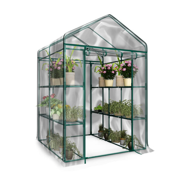 Walk-In Greenhouse with PVC Cover for Indoor and Outdoor Gardening​